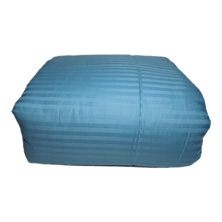 Pilota iarna umplutura lana si fata damasc 180x210cm, Ralex Pucioasa, Turcoaz