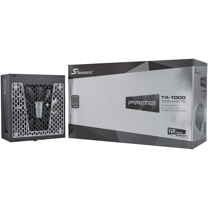 Захранващ блок Seasonic PRIME TX-1000, 1000W, 80 PLUS Titanium, Full Modular, Черен