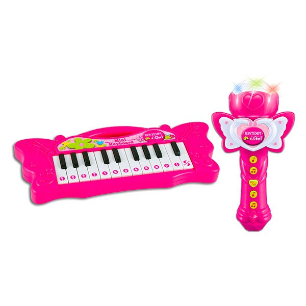 Set mini orga cu 22 de clape poate reda 21 melodii demo si se opreste in mod automat + microfon karaoke