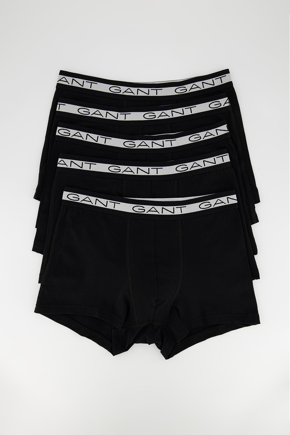 Gant, Set de boxeri din amestec de bumbac - 5 perechi, Negru