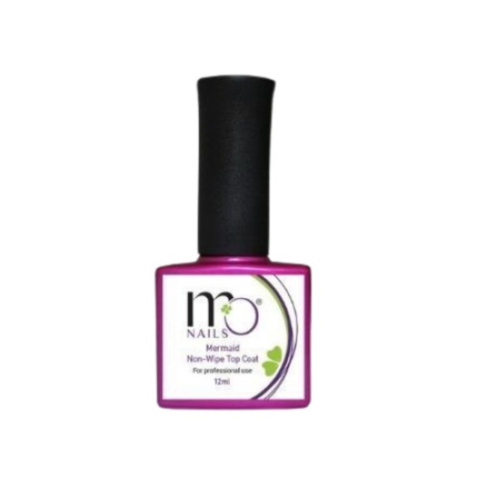 Top Coat cu sclipici Sirena pentru unghii, Mo Nails, TP3, Sclipici roz auriu, 12 ml