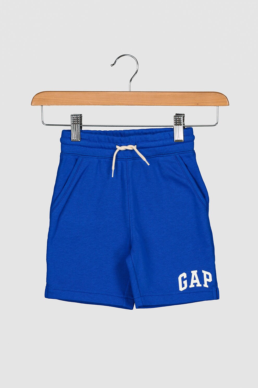 GAP, Pantaloni scurti cu imprimeu logo, Albastru royal/Alb