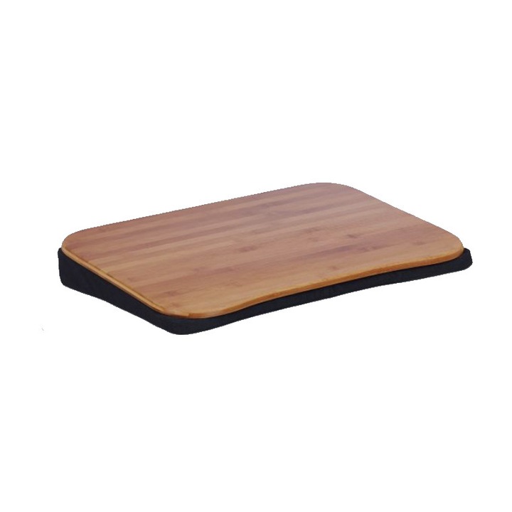 Suport laptop/tableta, perna pentru genunchi cu suprafata bambus,51x37x7 cm