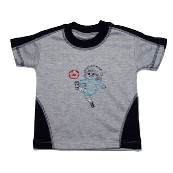 Tricou baieti Pifou, fotbalist, 1 an, gri Tricou baieti Pifou, fotbalist, 1 an, gri