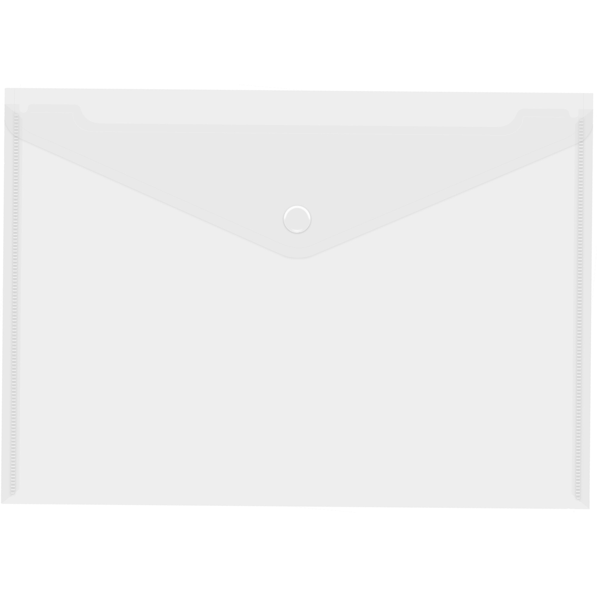 Set 10 Mape cu buton A4 Soft, Alb transparent