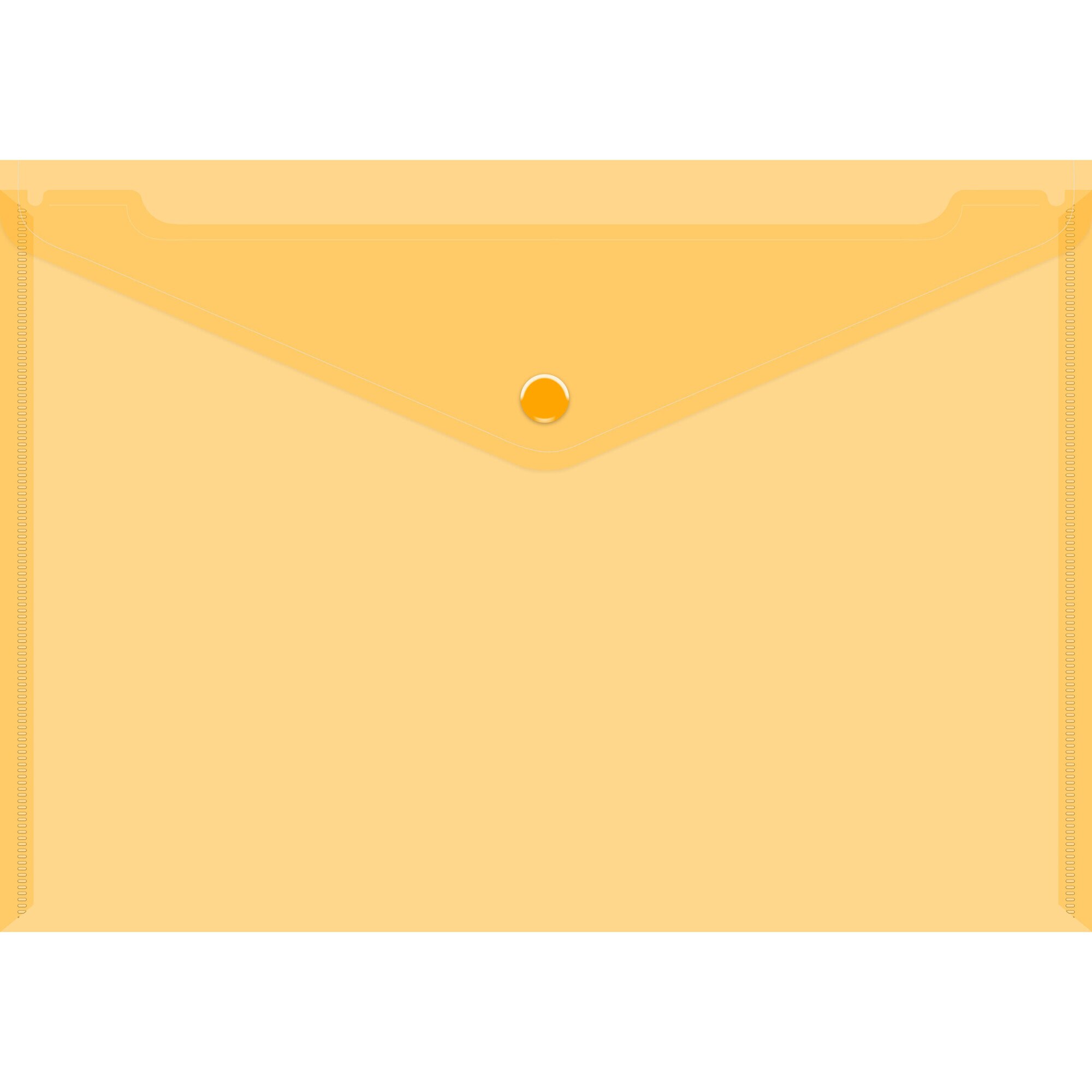 Set 10 Mape cu buton A4 Soft, Portocaliu transparent