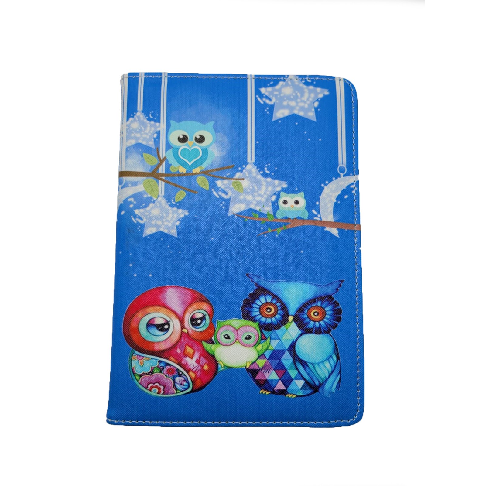 Husa Tableta 7 inch MRG L-435, Model X, Bufnite, Albastru