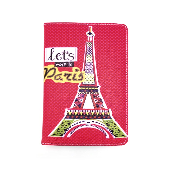 Husa Tableta 7 inch MRG L-437, Model X, Paris, Roz