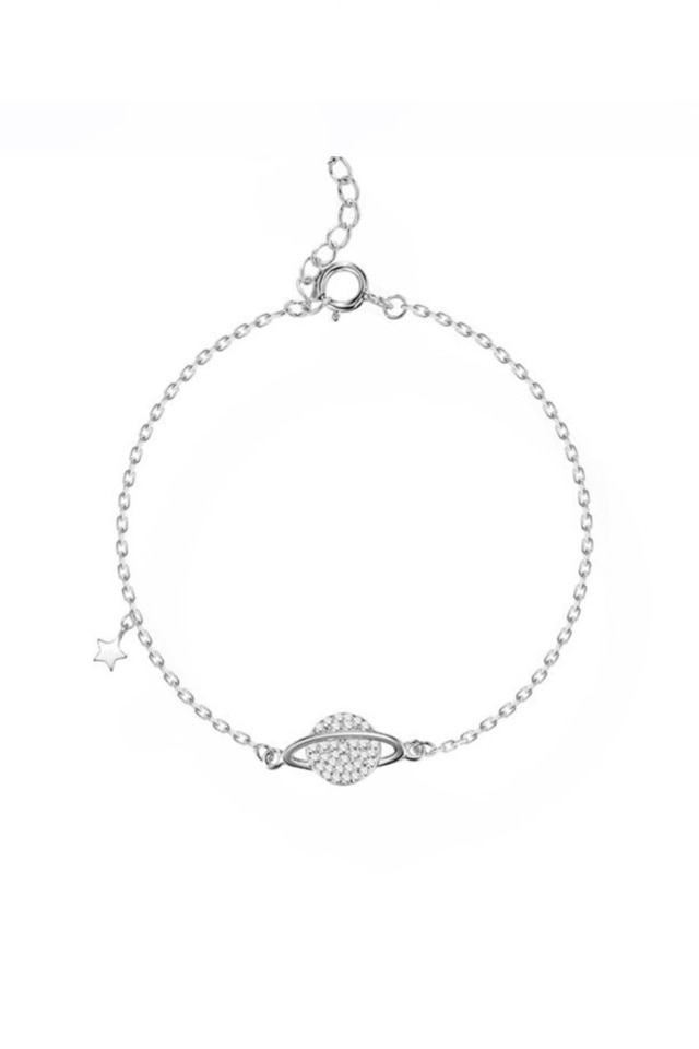 Bratara din argint 925 Planet cu pandantiv in forma de planeta, lungime ajustabila, perfecta cadou, aniversare, sarbatori