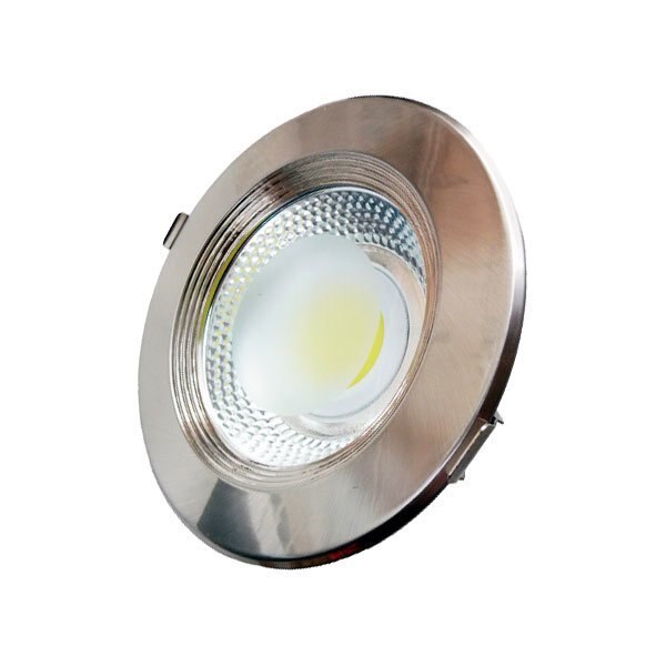 Spot LED Downlight COB, Optonica, 20W, 88x61 mm, Lumina Calda, Inox