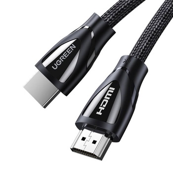 Cablu UGREEN, HD140, HDMI la HDMI 2.1, Rezolutie 8K 60 Hz, Lungime 150 cm, Negru, Tip snur acoprit cu nailon Cablu UGREEN, HD140, HDMI la HDMI 2.1, Rezolutie 8K 60 Hz, Lungime 150 cm, Negru, Tip snur acoprit cu nailon