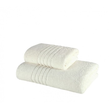 Set 2 prosoape bumbac 100% 50x90cm, 70x140cm, Alb Set 2 prosoape bumbac 100% 50x90cm, 70x140cm, Alb