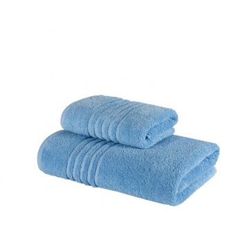 Set 2 prosoape bumbac 100% 50x90cm, 70x140cm, Albastru Set 2 prosoape bumbac 100% 50x90cm, 70x140cm, Albastru