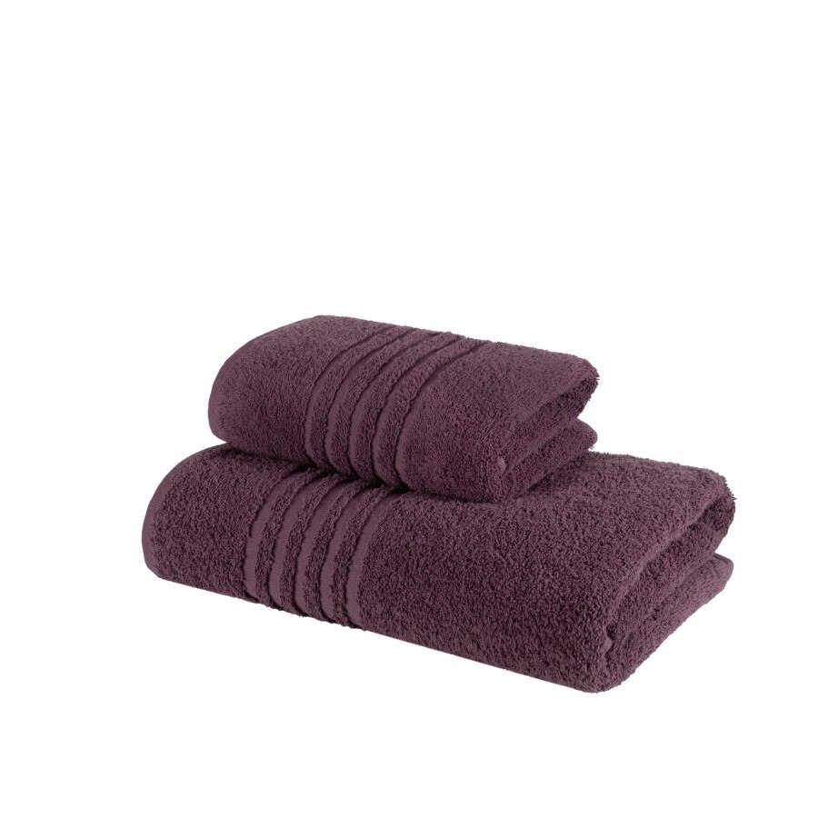 Set 2 prosoape bumbac 100% 50x90cm, 70x140cm, Mov inchis