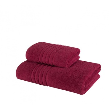 Set 2 prosoape bumbac 100% 50x90cm, 70x140cm, Bordo Set 2 prosoape bumbac 100% 50x90cm, 70x140cm, Bordo