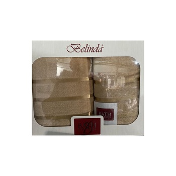 Set Belinda de 2 prosoape , cu doua fete , culoare bej Set Belinda de 2 prosoape , cu doua fete , culoare bej