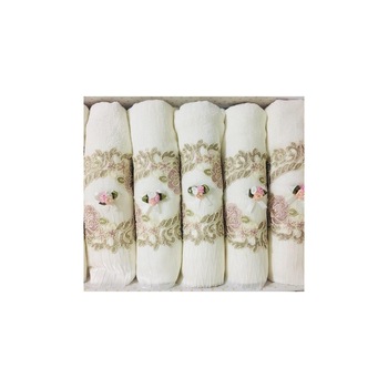 Set 6 prosoape Ruupak Gold Collection , 50×90 cm , model cu Perle Set 6 prosoape Ruupak Gold Collection , 50×90 cm , model cu Perle