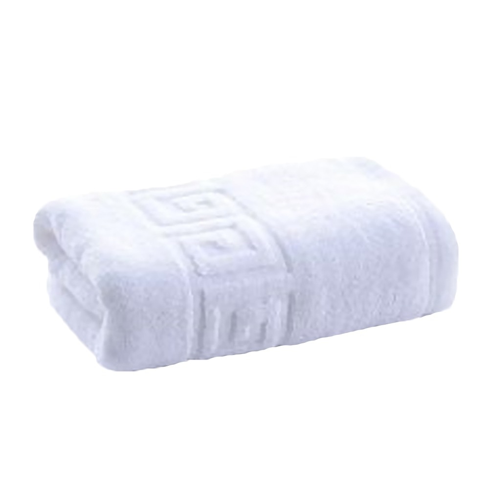 Set 2 prosoape baie greek border,50x90 cm,70x140 cm,alb