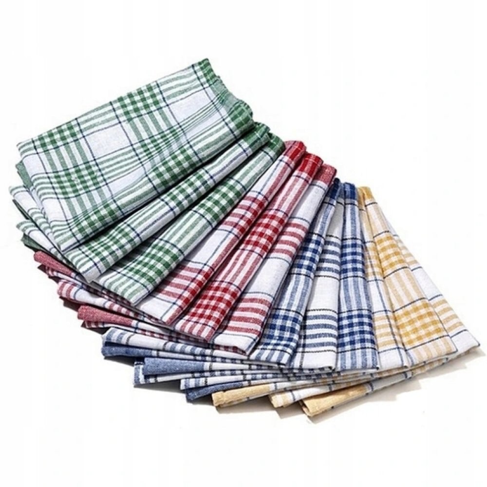 Set 12 prosoape de bucatarie 65 cm x 40cm, bumbac