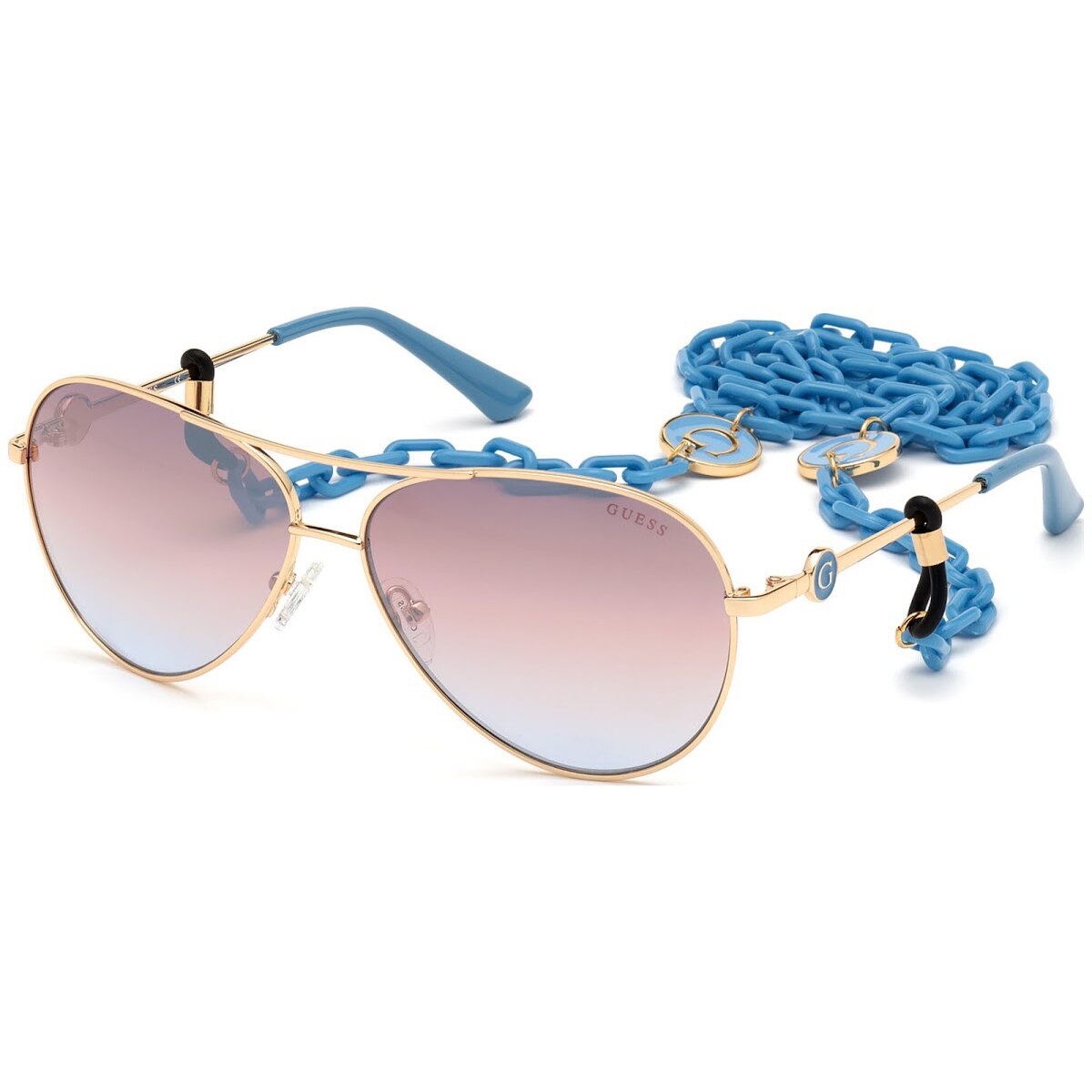 Ochelari de soare, de dama, Guess GU7641 32W, Auriu