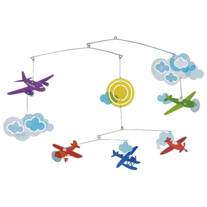Mobil dekorációk gyerekszoba repülőgépek Djeco