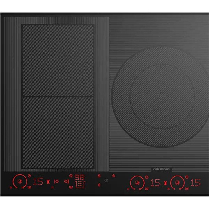 Plita incorporabila GRUNDIG GIEI938570HF, Inductie, 5 arzatoare, Touch Control, Negru