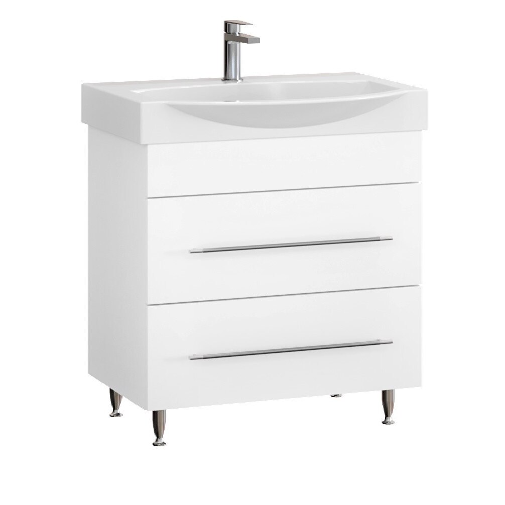 Baza si lavoar , Badenmob , seria 354 - 85x81x44cm cu sertare , Alb