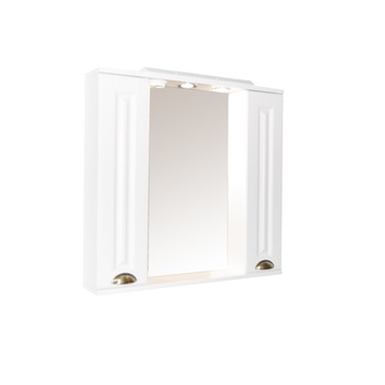 Oglinda baie cu dulap Badenmob 172, 4 rafturi, MDF, PAL, 71x75x14 cm, Alb rustic Oglinda baie cu dulap Badenmob 172, 4 rafturi, MDF, PAL, 71x75x14 cm, Alb rustic