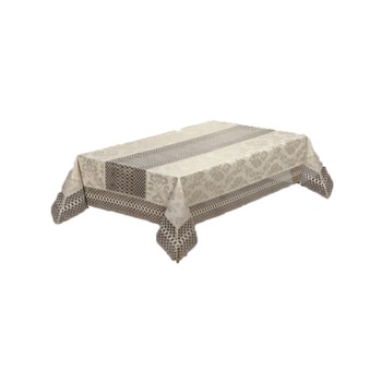 Fata de masa Eylul, din catifea , 160 x 300 , crem Fata de masa Eylul, din catifea , 160 x 300 , crem