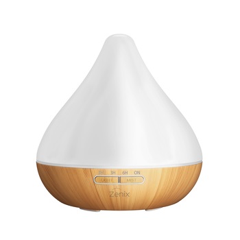Difuzor aromaterapie, Zenix, GX-13K, 300ml, 16 ore, ultrasonic - Alb + Stejar deschis Difuzor aromaterapie, Zenix, GX-13K, 300ml, 16 ore, ultrasonic - Alb + Stejar deschis