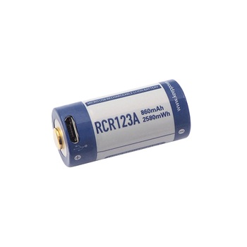 Acumulator RCR123A /16340, 3V, 860mAh, cu incarcare USB Acumulator RCR123A /16340, 3V, 860mAh, cu incarcare USB