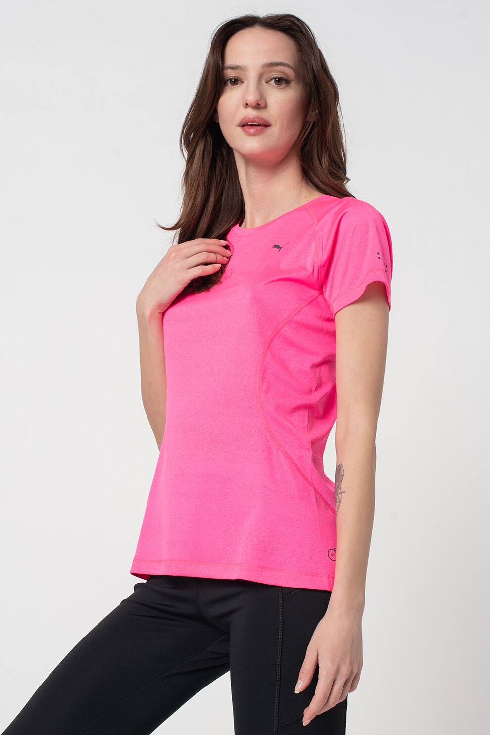 Puma, Tricou pentru antrenament Night Cat, Roz aprins, XS