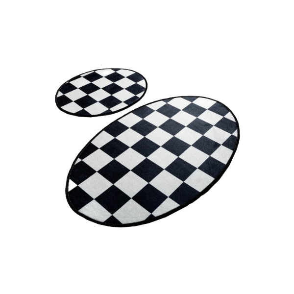 Set 2 covorase baie ovale 60x100cm, 50x60 cm, Alessia Home, DAMA DJT