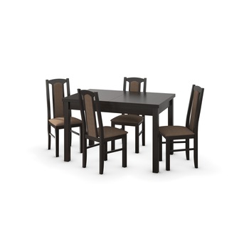 Set masa living CB, MB-13 cu 4 scaune S-37 W15 extensibila, wenge Set masa living CB, MB-13 cu 4 scaune S-37 W15 extensibila, wenge