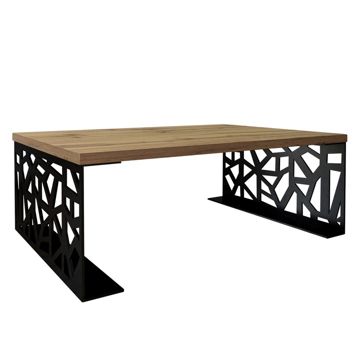 Masuta Lessa, MIRJAN 24, negru mat / imitatie stejar