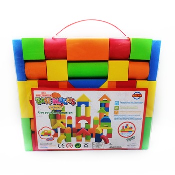 Set Vision de construit, contine 38 de cuburi buretati multicolori Set Vision de construit, contine 38 de cuburi buretati multicolori