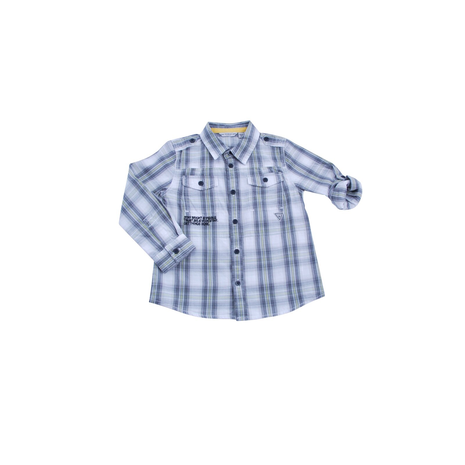 Camasa in carouri Guess pentru baieti, multicolor, maneca lunga, 2 ani