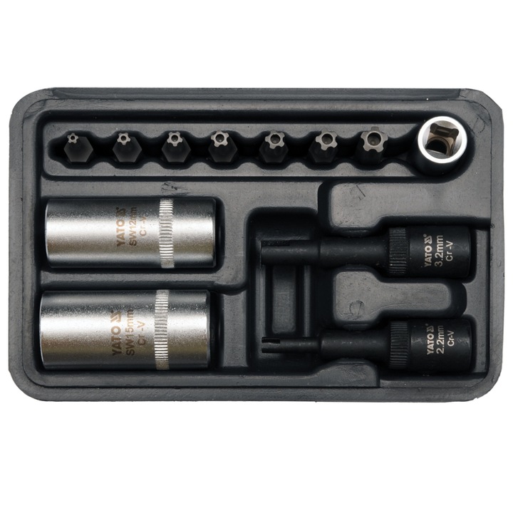 Set 12 chei si biti pentru demontat aer conditionat Yato
