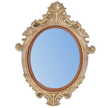 Oglinda decorativa SADE II, 79 cm, rama realizata din rasina Oglinda decorativa SADE II, 79 cm, rama realizata din rasina