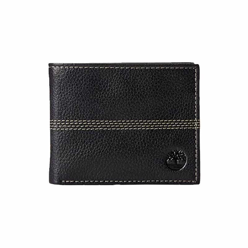 Portofel din piele pentru barbati Timberland Sportz Quad Passcase, Negru