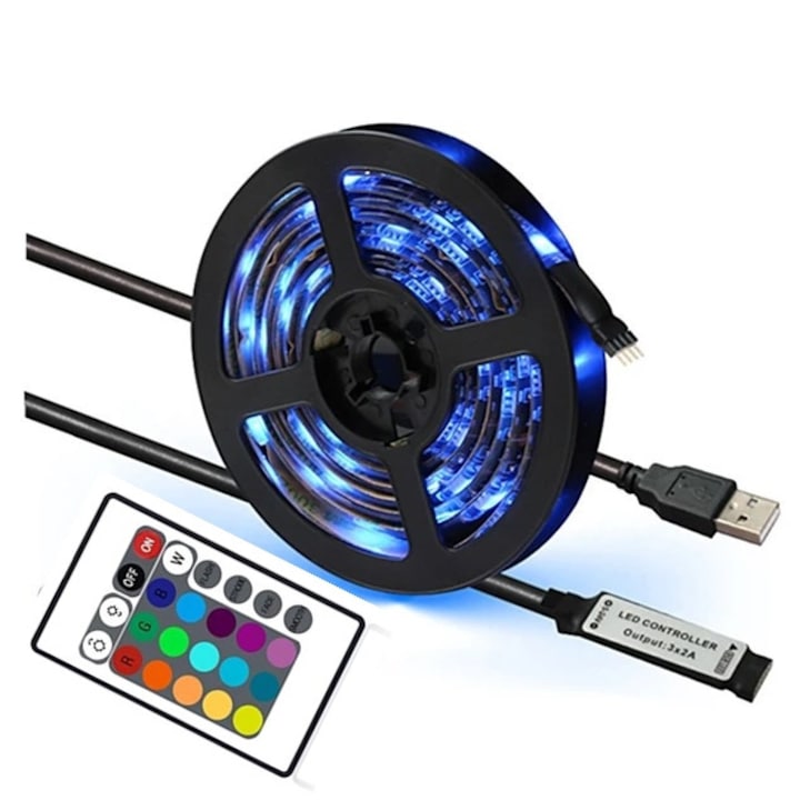 RGB Led Szalag USB-s Tv Háttér Világítás Színes 3 m