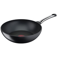 Tigaie wok Tefal Excellence, 28 cm, inductie, invelis antiaderent, indicator Thermo-Signal, negru