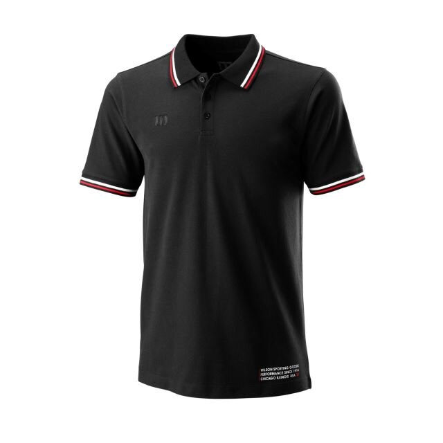 Tricou Wilson Since 1914 Pique Polo, pentru barbati, negru