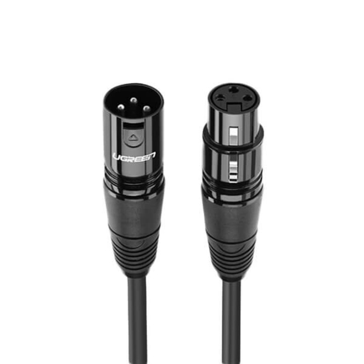 Cablu jack UGREEN AV130 XLR mama la XLR tata - 1m, Negru