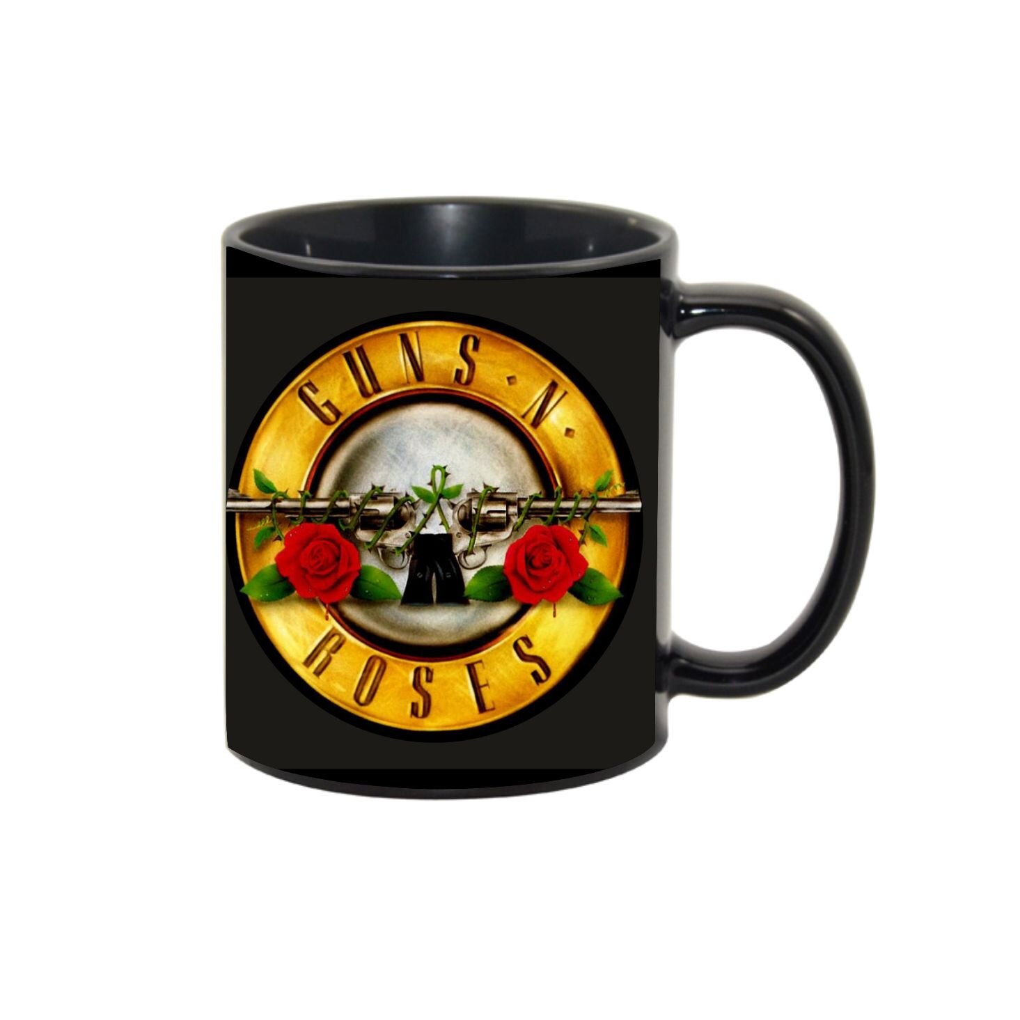 Cana personalizata Guns N' Roses,ceramica neagra, 330ml
