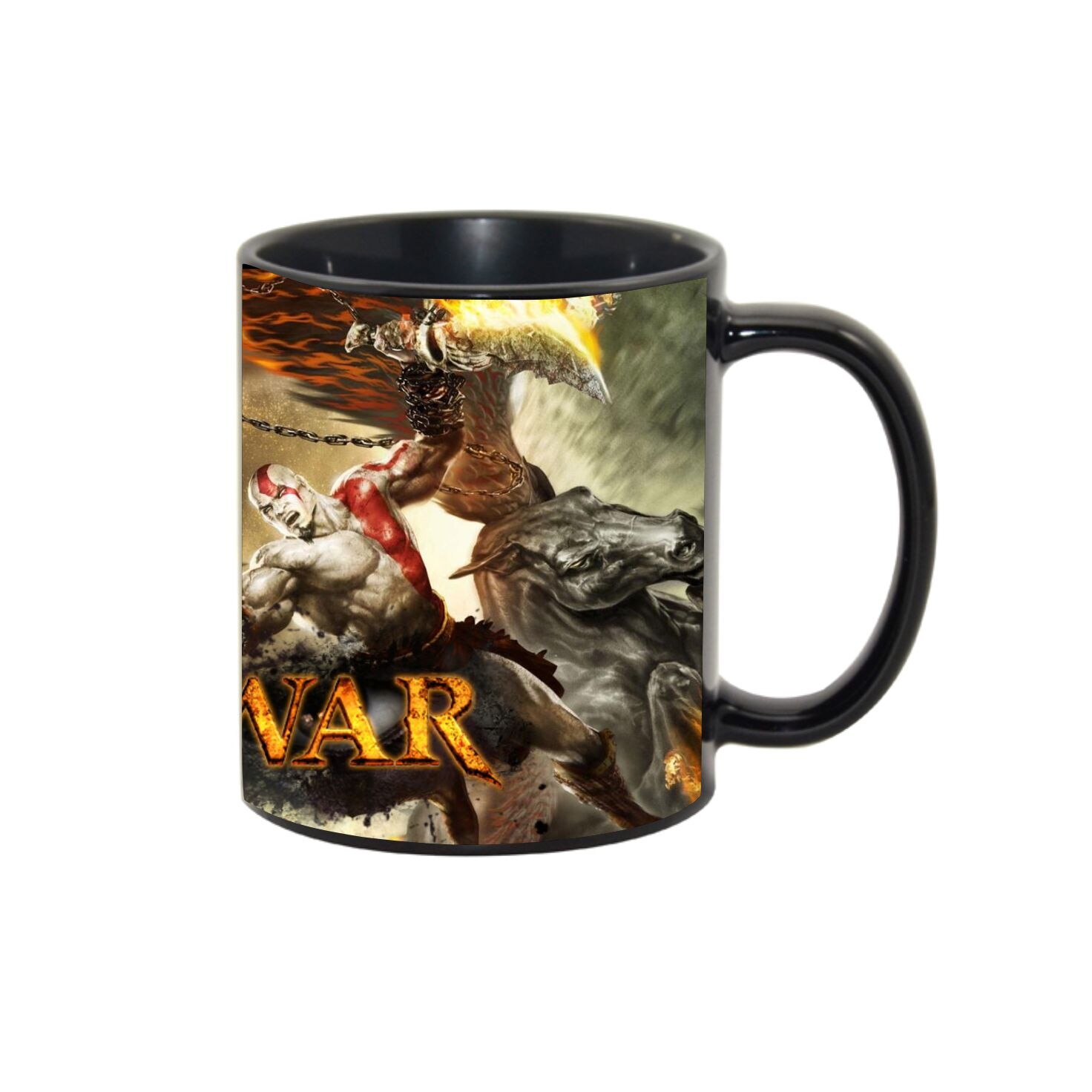 Cana personalizata God Of War, ceramica neagra, 330ml