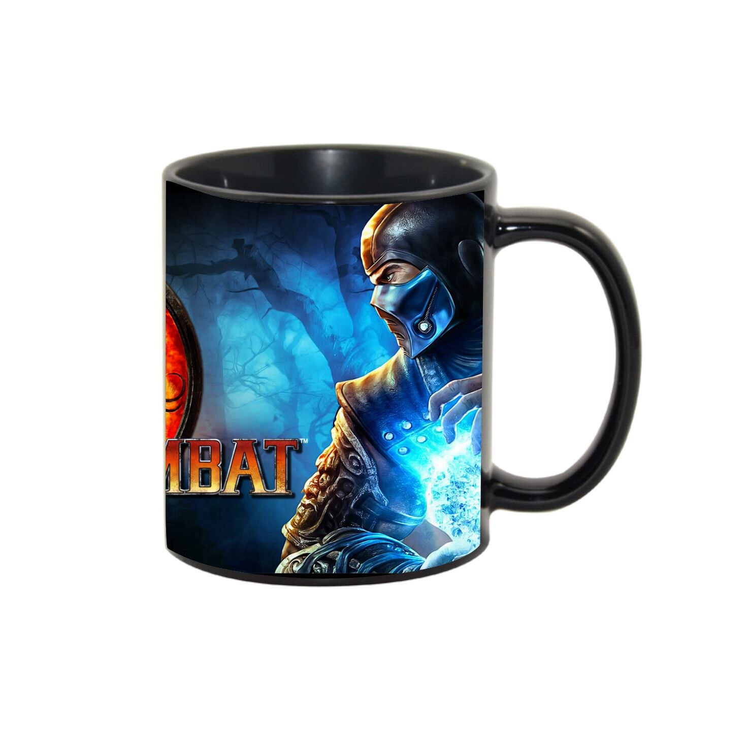 Cana personalizata Mortal Kombat,ceramica neagra, 330ml