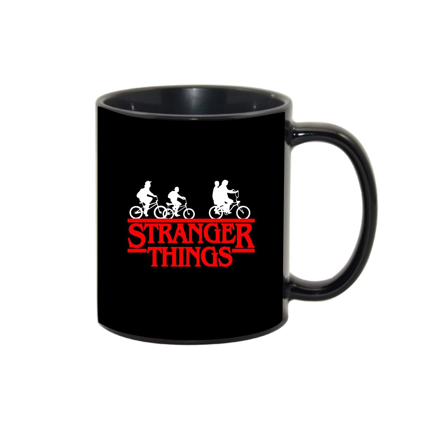 Cana personalizata Stranger Things ,ceramica neagra, 330ml