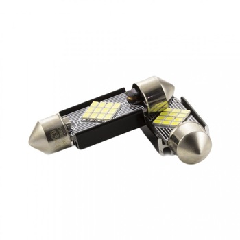 Set 2 bucati becuri Led, pentru iluminat interior/ portbagaj, Tensiune 12V, Putere 3W, Culoare Alb Set 2 bucati becuri Led, pentru iluminat interior/ portbagaj, Tensiune 12V, Putere 3W, Culoare Alb