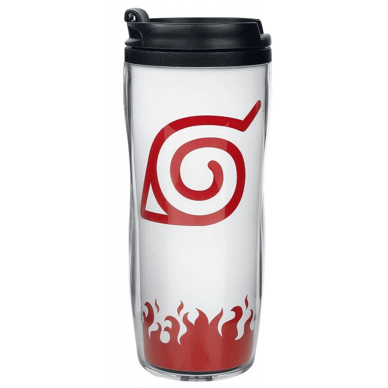 Cana de voiaj - Naruto Shippuden - Yondaime Hokage, Plastic, 355 ml, Alb / Rosu
